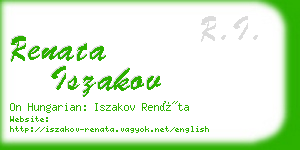 renata iszakov business card